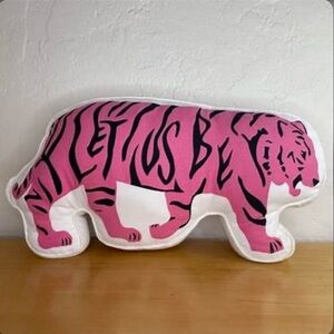 RARE 🐅IKEA Urskog Pink Tiger Canvas Pillow “Let Us Be Free”